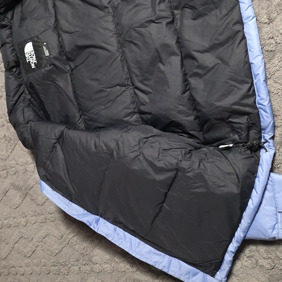 The North Face Nuptse Light Blue and Black Puffer Jacket - Picture 5 of 8